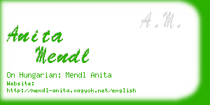 anita mendl business card